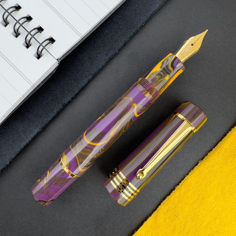Delta Neo Gallery Fountain Pen – Iris (Gold Trim)