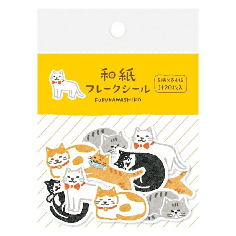 Furukawashiko Flake Stickers – Cat