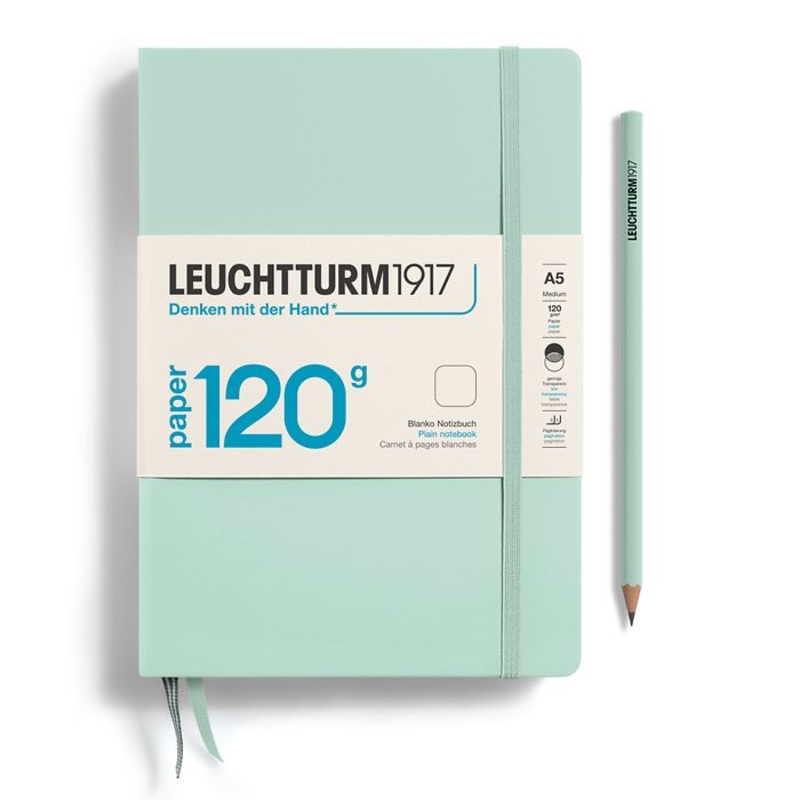 Leuchtturm A5 Medium Hardcover Notebook – 120g Edition – Plain