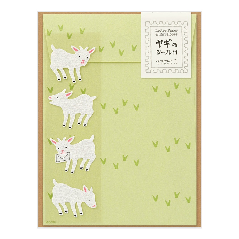 Midori Letter Set with Stickers – Goat