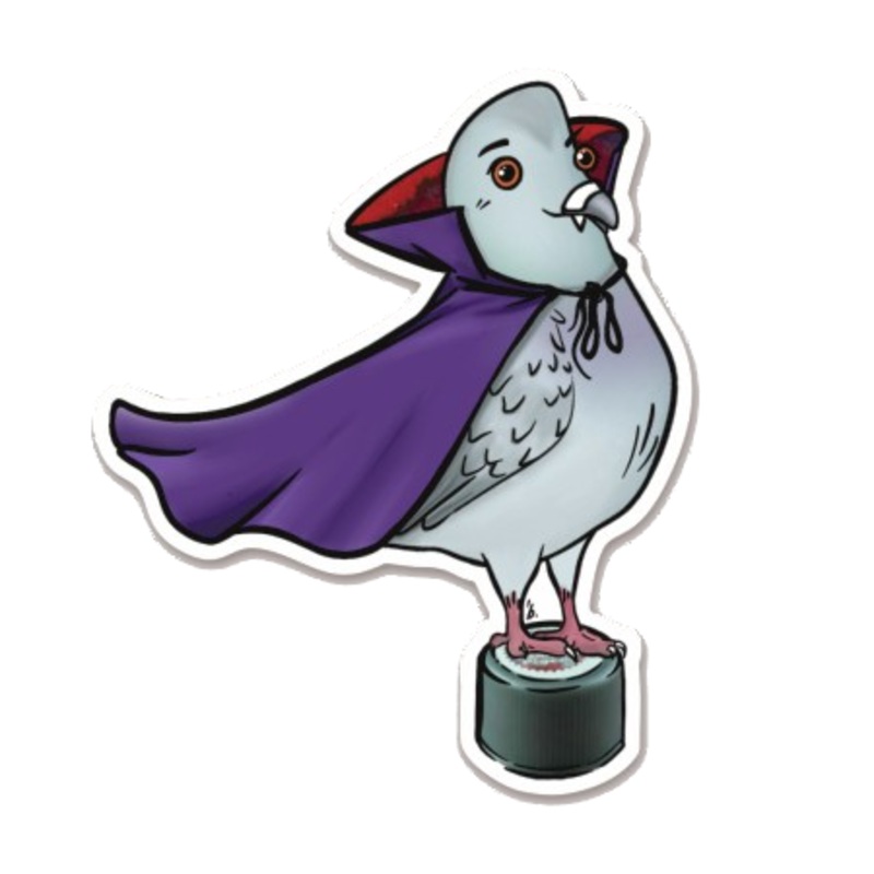 Atlas Stationers Sticker – Vampire Pigeon