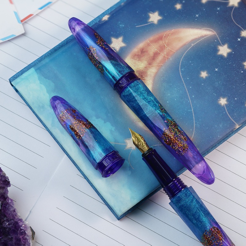 Benu Briolette Fountain Pen – Amethyst Tide