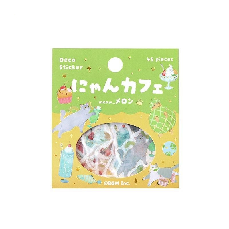 BGM Planner Sticker Flakes – Nyan Cafe – Melon