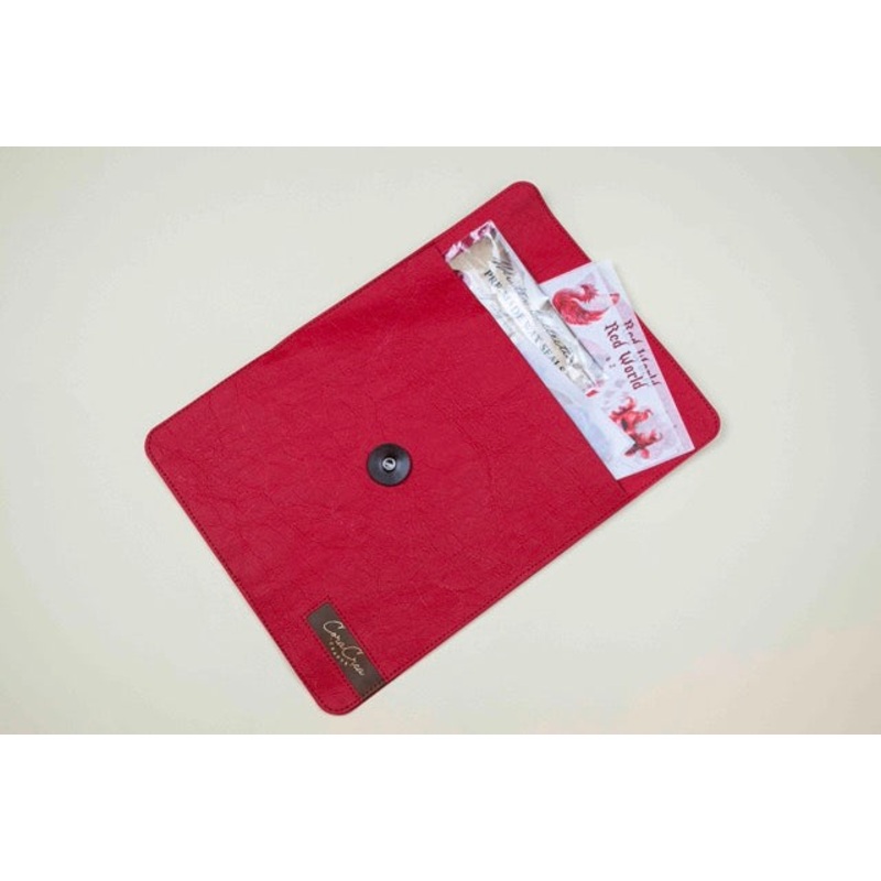 CoraCreaCrafts Red Storage Envelope