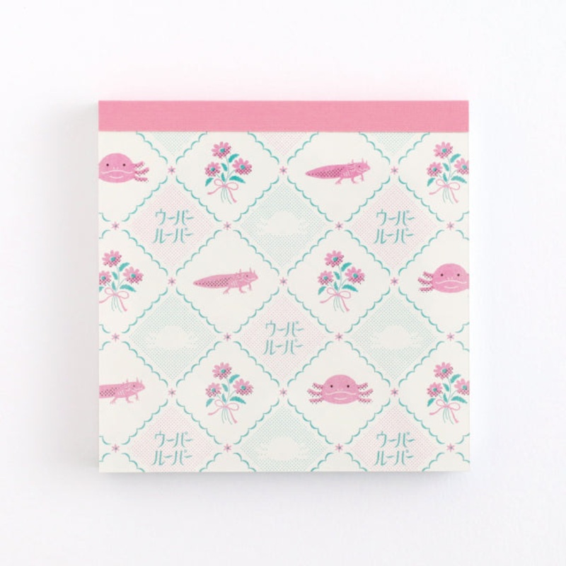 Green Flash Animal Department Store Memo Pad – Axolotl
