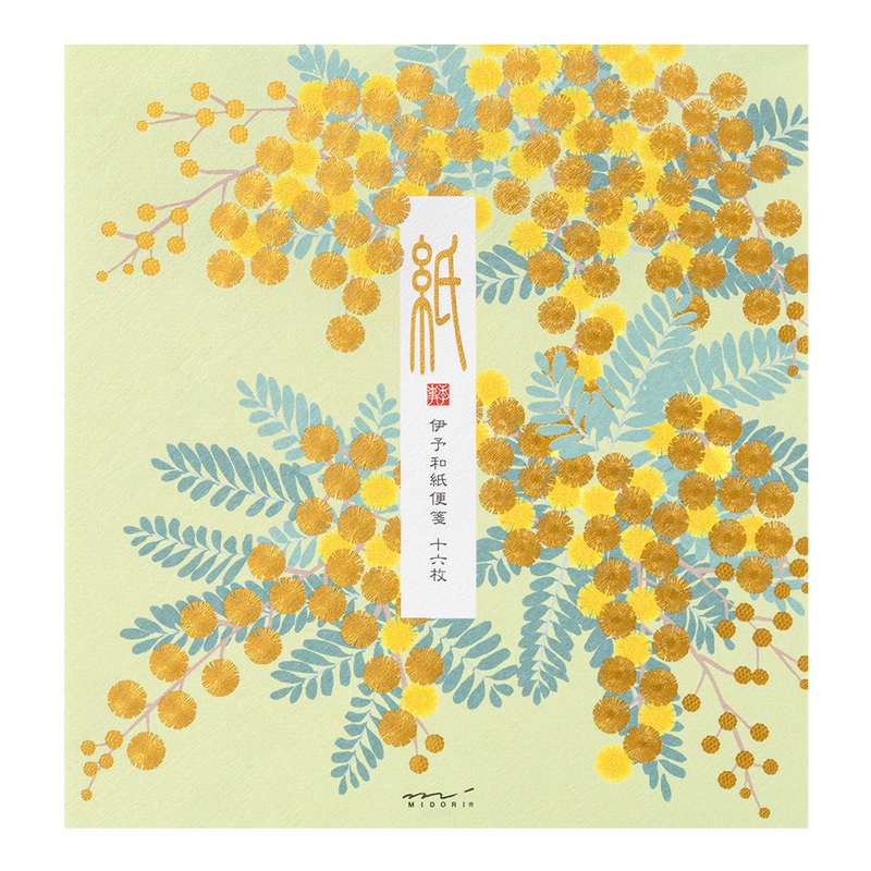 Midori Letter Pad – Foil-Stampling Mimosa