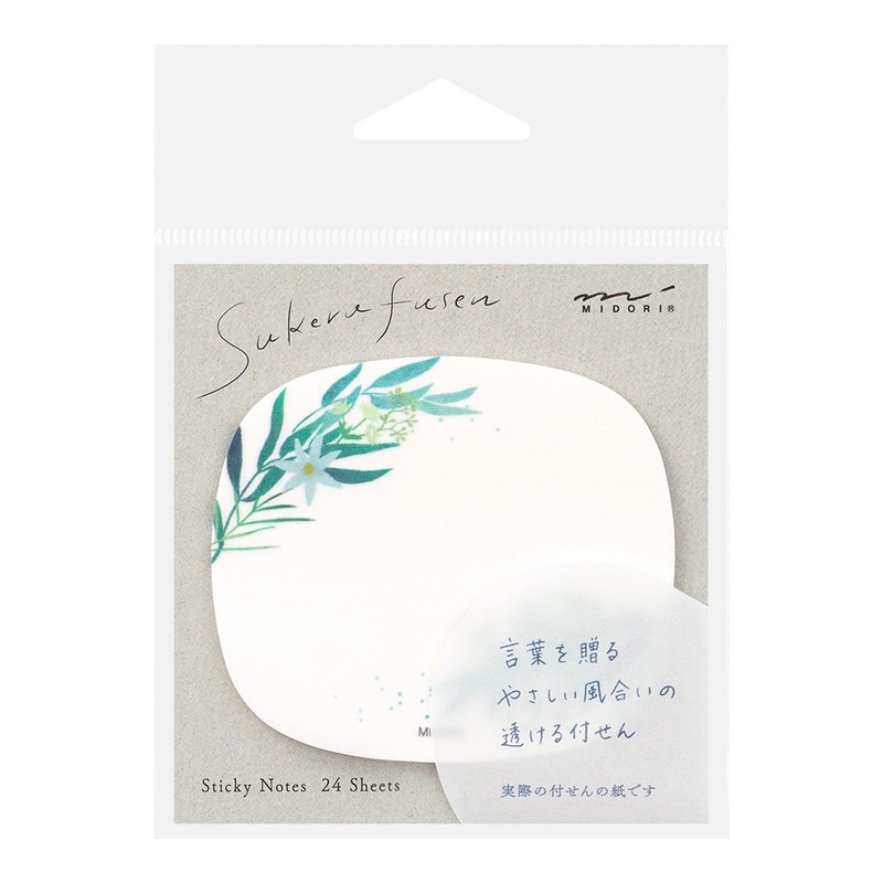 Midori Sticky Notes – Transparent – Leaves