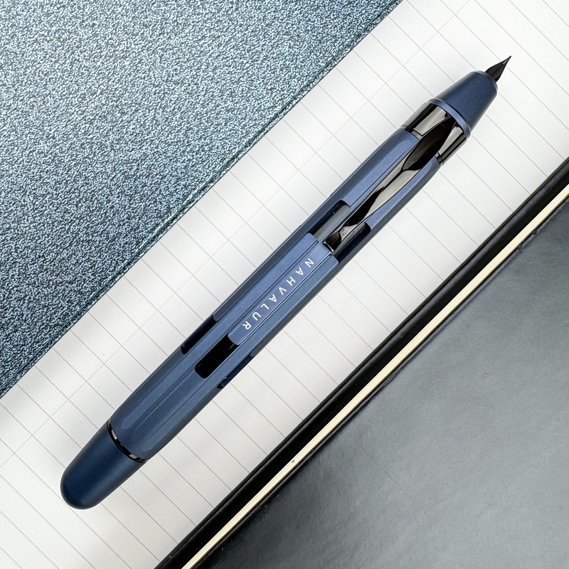 Nahvalur Eclipse Fountain Pen – Cobalt w/ Black Trim