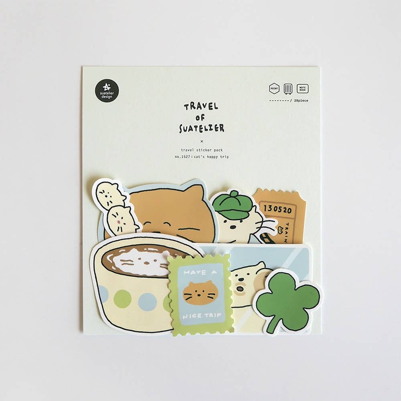 Suatelier Design Stickers – Cat’s happy trip