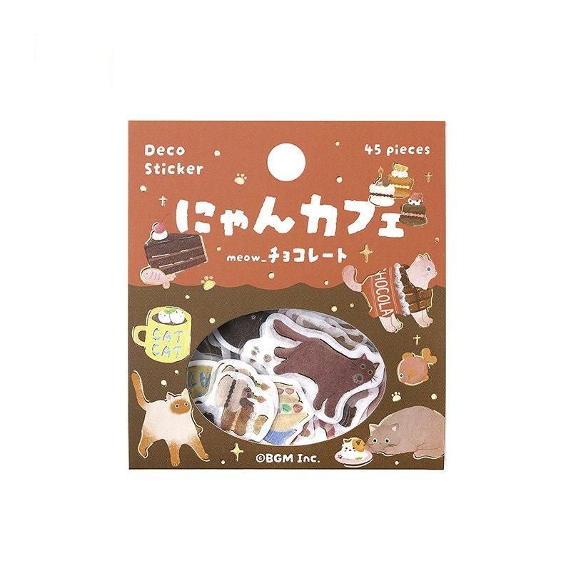 BGM Planner Sticker Flakes – Nyan Cafe – Chocolate