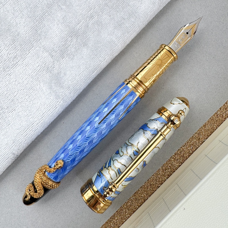 David Oscarson Deus Regit Fountain Pen – Light Blue  (Limited Edition #14/88)