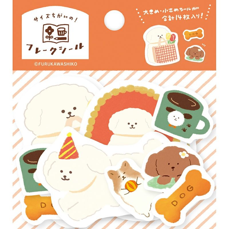 Furukawashiko Flake Stickers – Watashi Biyori – Dogs