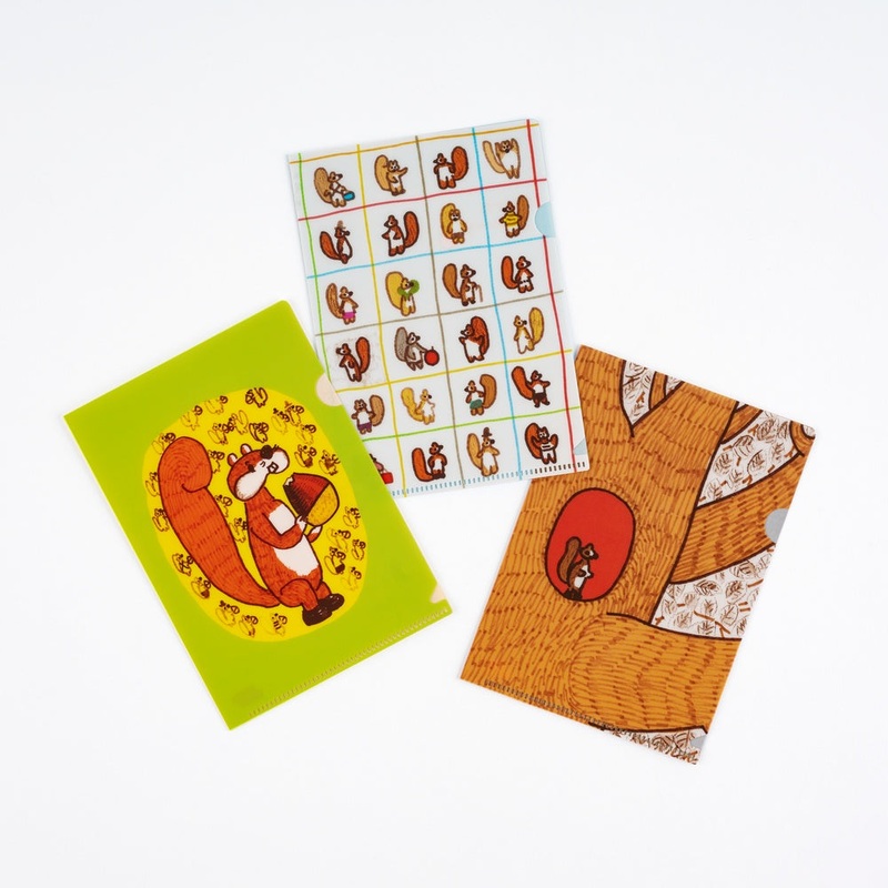 Hobonichi Folder Set of 3 for A6 Size – 100%ORANGE: Squirrels Moving Day