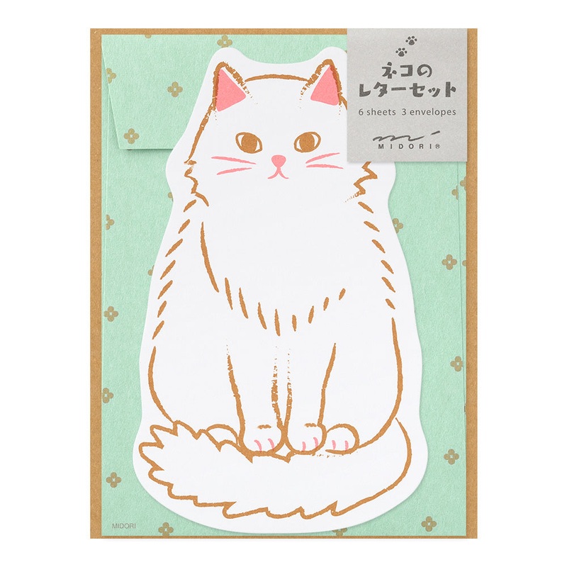 Midori Letter Set – Die-Cut Cat