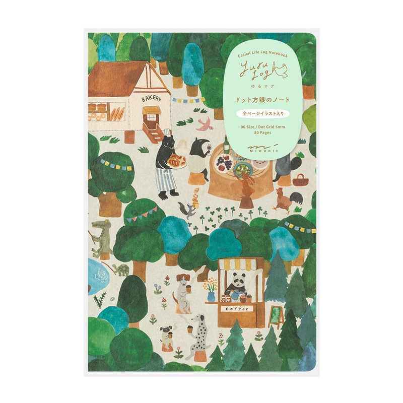 Midori Yuru Log Notebook B6 – Forest Animal