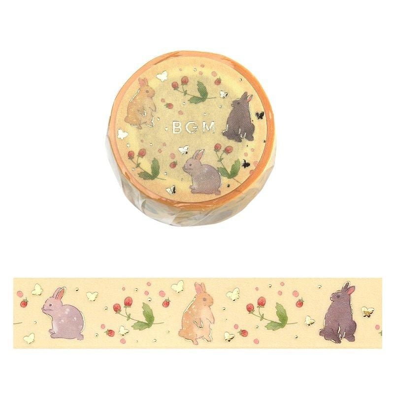 BGM Washi Tape – Rabbit Country – Raspberry