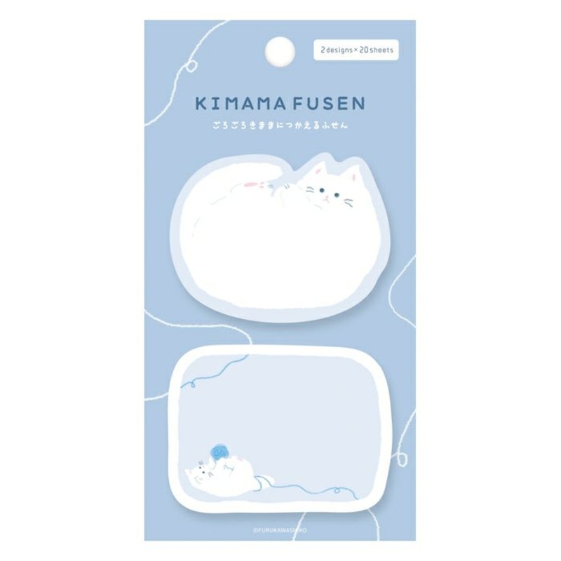 Furukawashiko Kimama Sticky Notes – Rolling Cat