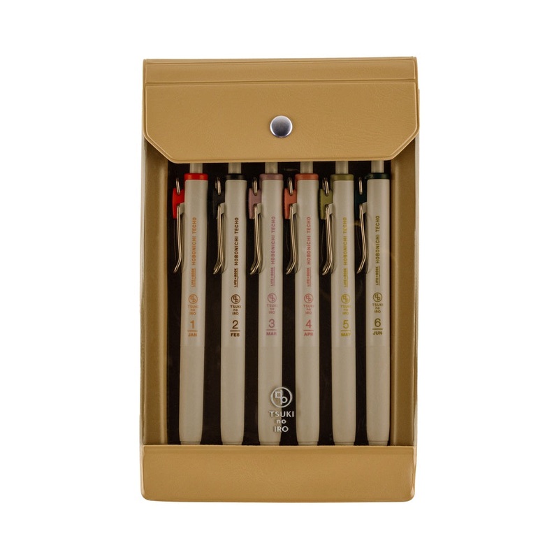 Hobonichi Uniball One – TSUKI no IRO: Jan-June Set with Case