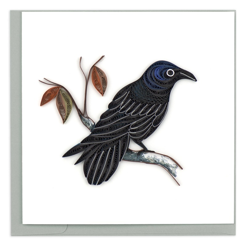Quilled Raven Everyday Quilled Greeting Card