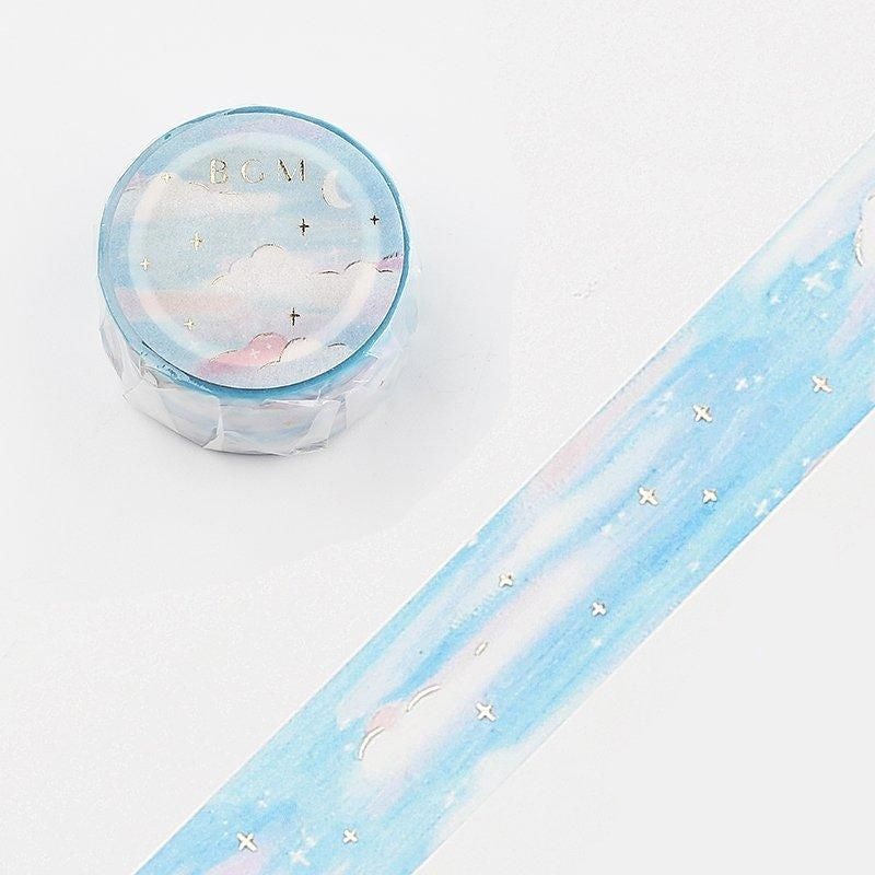BGM Washi Tape – Oil Pastel – Pale Clouds