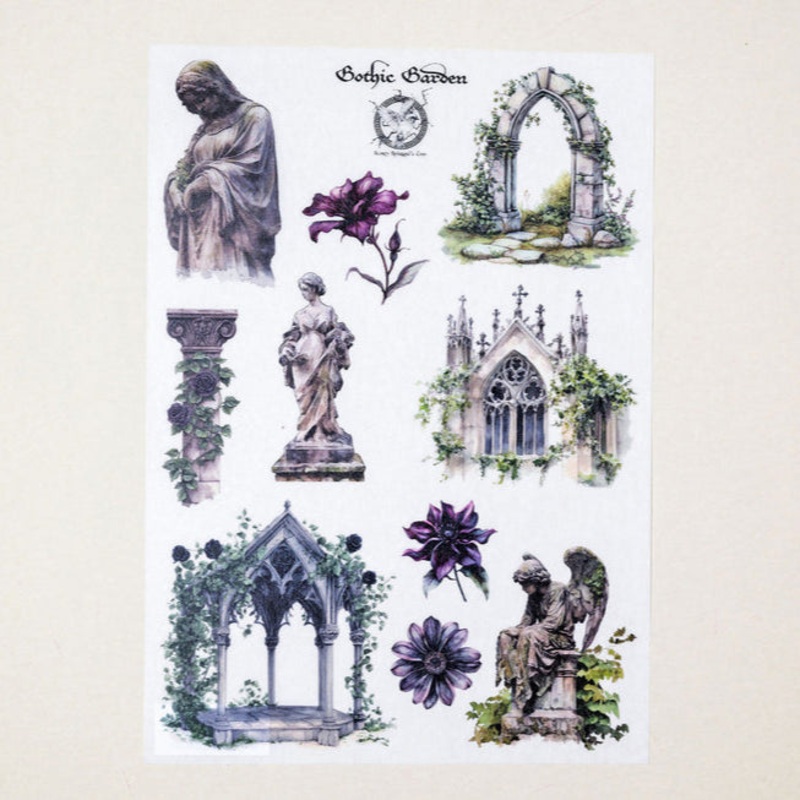 CoraCreaCrafts Sticker Sheet – Gothic Gardens