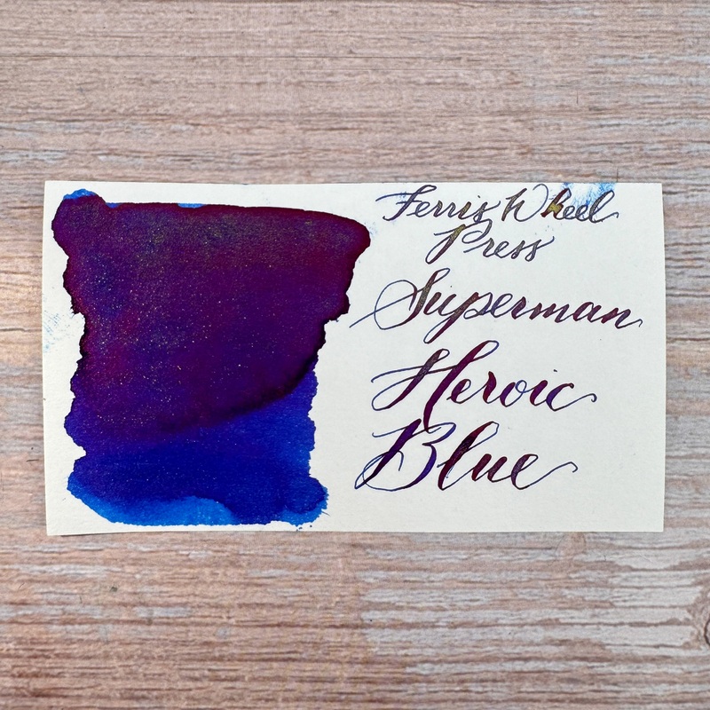 Ferris Wheel Press Superman – Heroic Blue Bottled Ink (Special Edition)