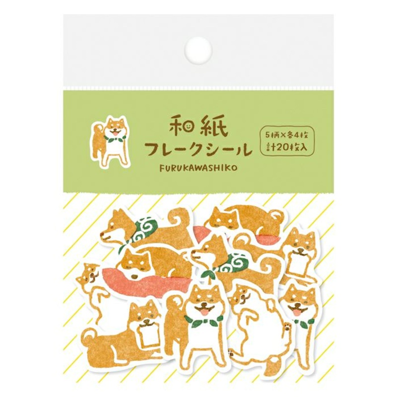 Furukawashiko Flake Stickers – Shiba Inu