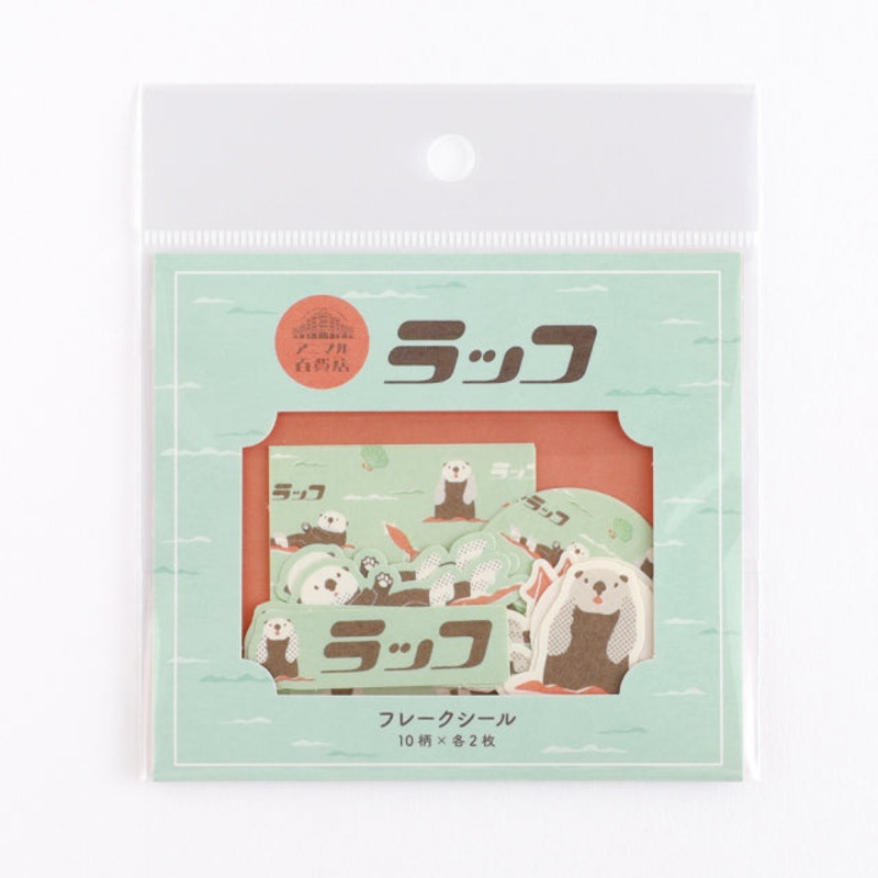 Green Flash Animal Department Store Flake Sticker – Sea Otter