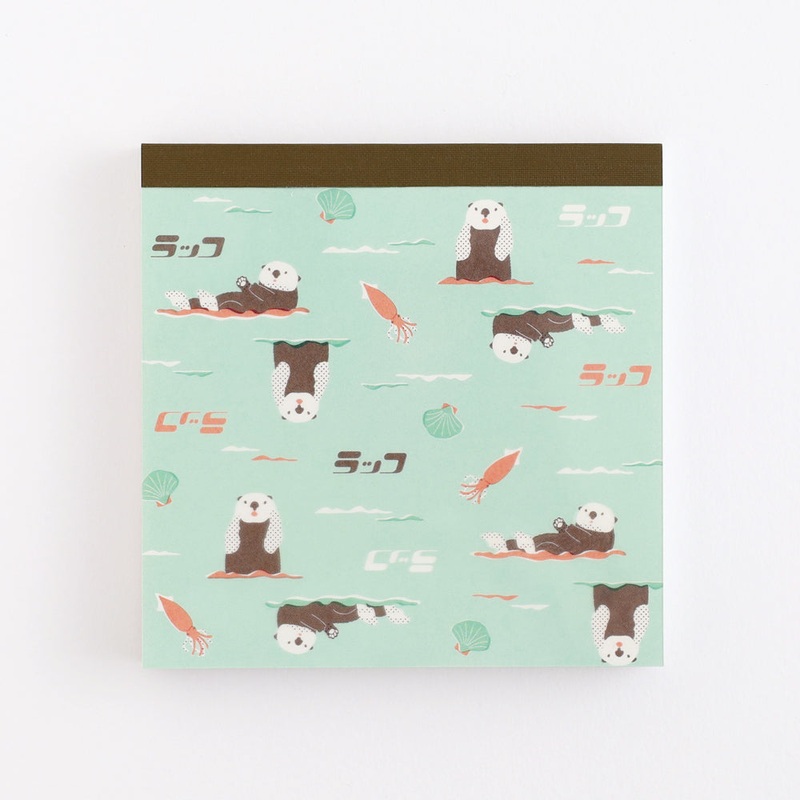Green Flash Animal Department Store Memo Pad – Sea Otter