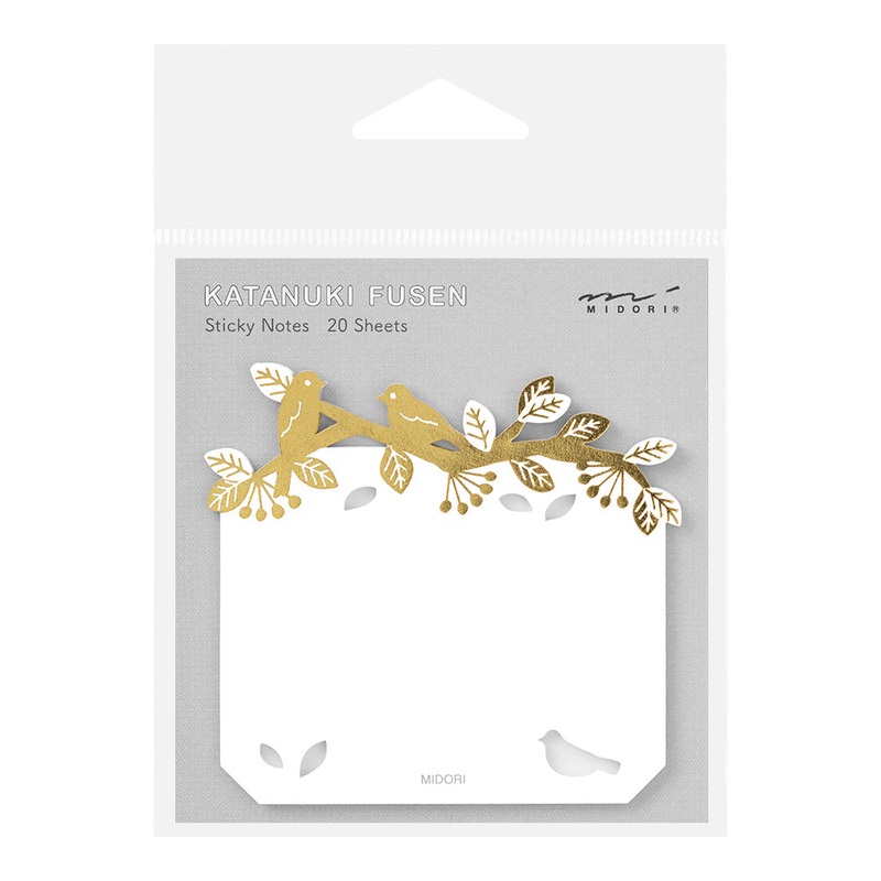 Midori Sticky Notes – Die Cut – Foil Stamped Birds
