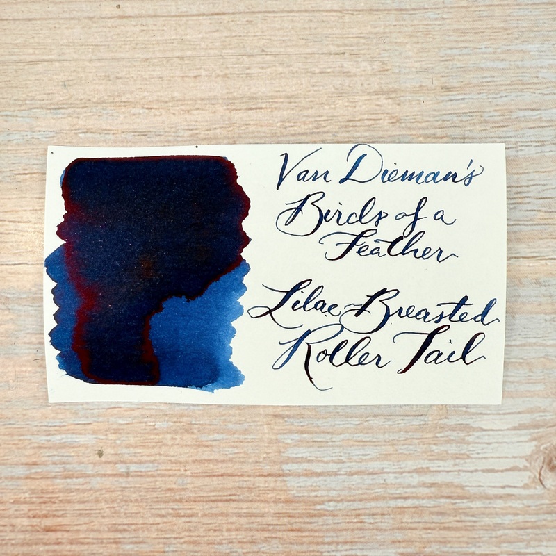 Van Dieman’s Birds of a Feather – Lilac-Breasted Roller Tail – 30ml Bottled Ink
