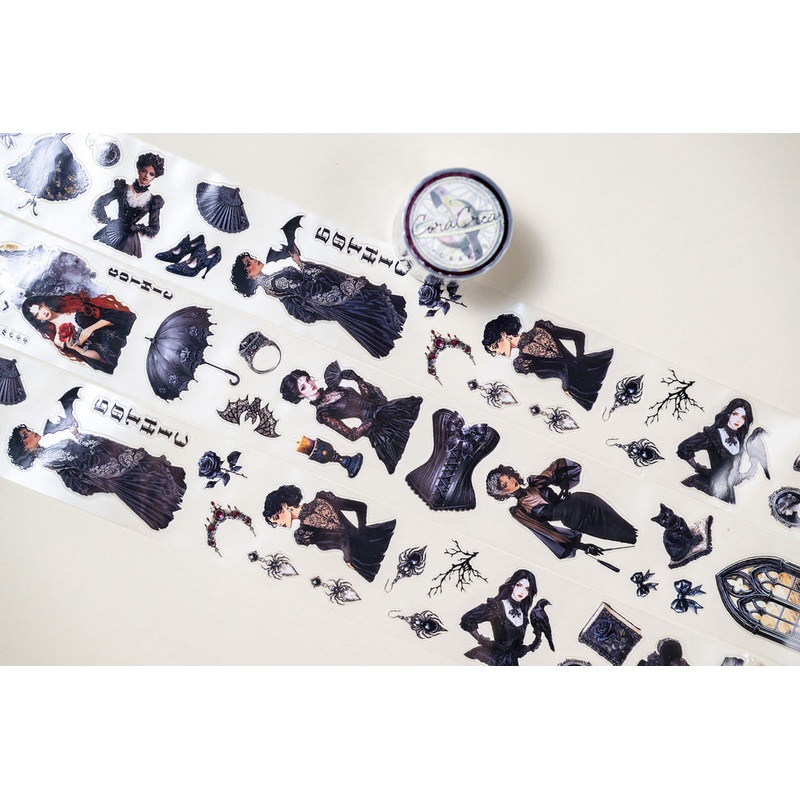 CoraCreaCrafts Washi Tape – Transparent – Victorian Gothic