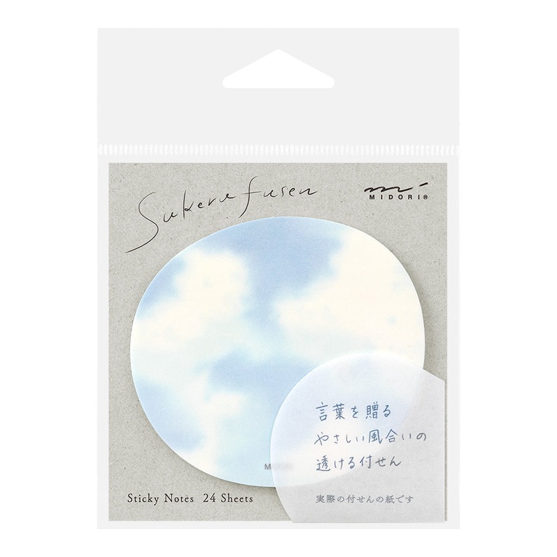 Midori Sticky Notes – Transparent – Sky Light Blue