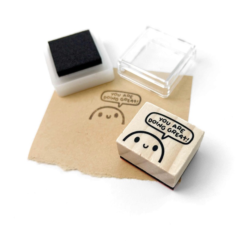 TheCoffeeMonsterzCO Youre Doing Great Wooden Stamp