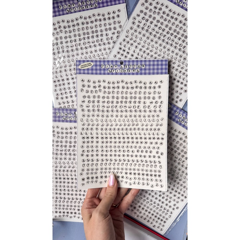 Bead Letter Stickers! (2 sheets, over 800 stickers!)