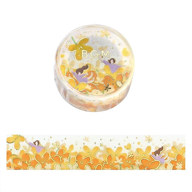 BGM Washi Tape – Foil Stamping – Flower Story – Flower Snowstorm
