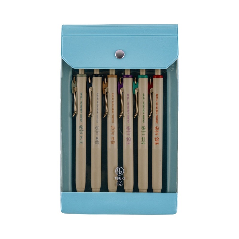 Hobonichi Uniball One – TSUKI no IRO: July-Dec Set with Case