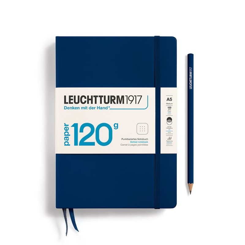 Leuchtturm A5 Medium Hardcover Notebook – 120g Edition – Dotted