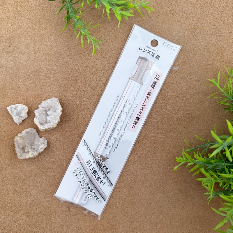 Midori Lens Ruler – 15cm – Clear