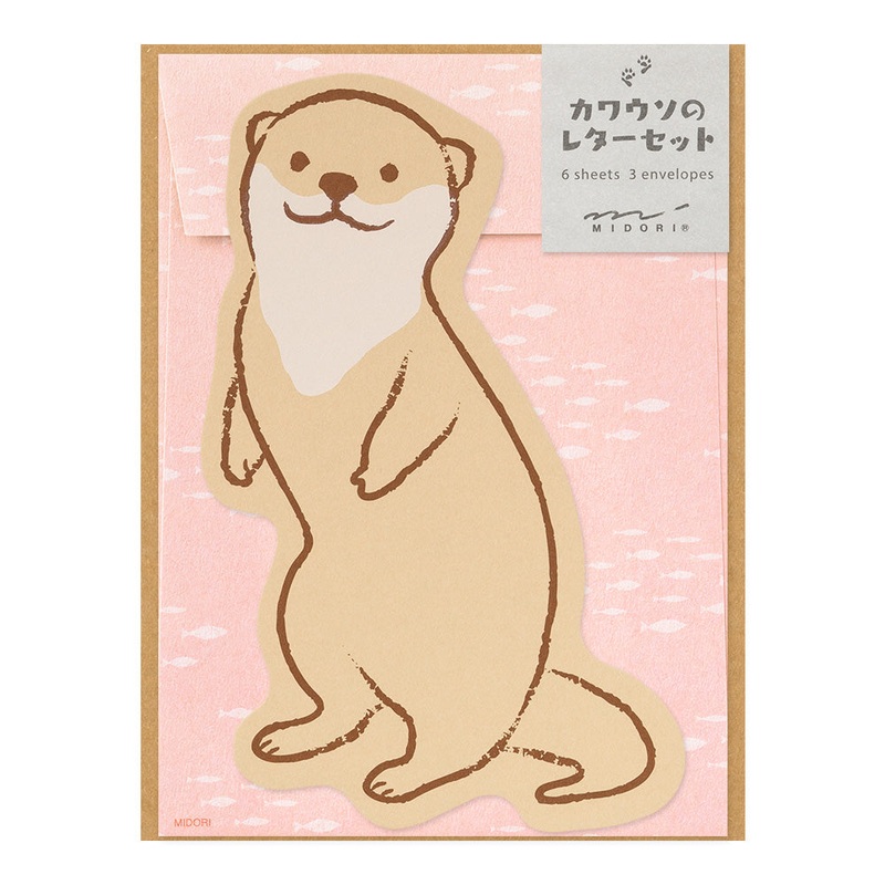 Midori Letter Set – Die-Cut Otter