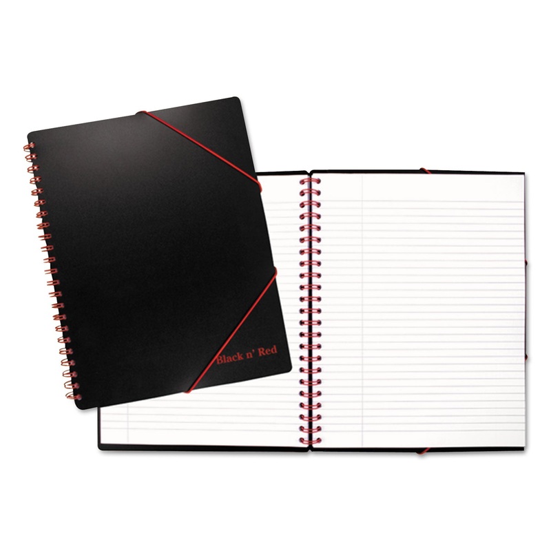 BLACK N’ RED A4+ FILING NOTEBOOK, WIDE/LEGAL RULE, BLACK, 11.68 X 8.25, 80 SHEETS