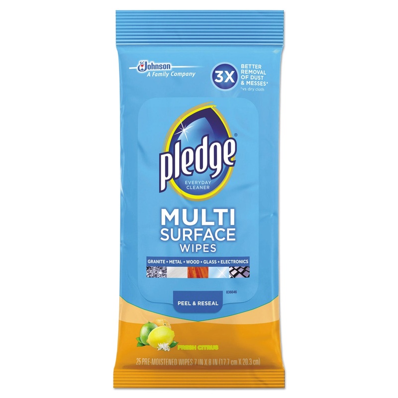 Multi-Surface Cleaner Wet Wipes, Cloth, 7 X 10, Fresh Citrus, 25/pack