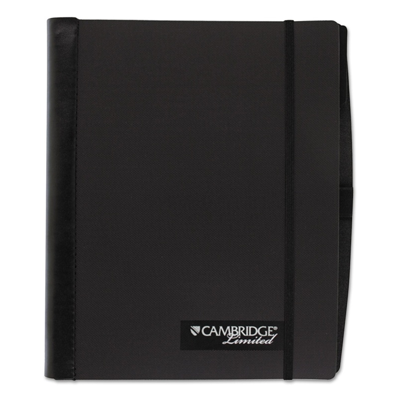 ACCENTS BUSINESS NOTEBOOK, WIDE/LEGAL RULE, BLACK COVER, 9.5 X 6.88, 100 SHEETS
