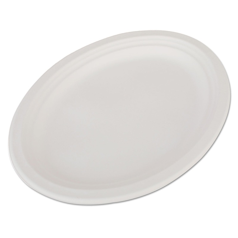 Champware Molded Fiber Platter, Oval, 12 1/2 X 10, White, 125/pack, 4 Pk/carton