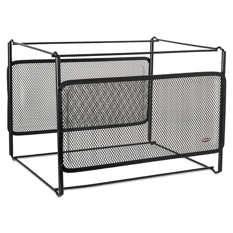 Letter Size Mesh File Frame Holder, Wire, 12 3/8 X 11 3/8 X 9 5/8, Black