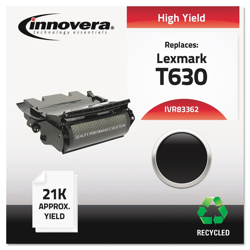 REMANUFACTURED 12A7362 (T630) HIGH-YIELD TONER, 21000 PAGE-YIELD, BLACK