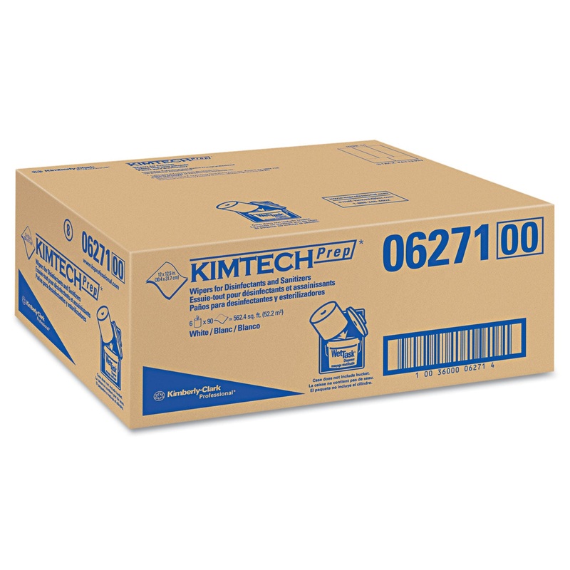 Wettask Wiping System Refill, 12 1/2 X 12, White, 90 Sheets/roll, 6 Rolls/case