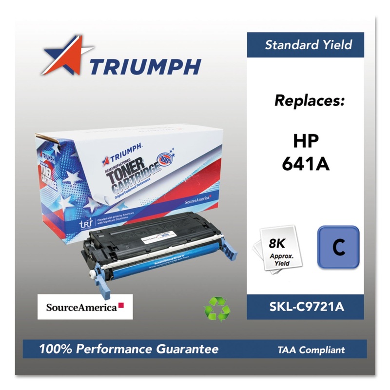 751000NSH0191 REMANUFACTURED C9721A (641A) TONER, 8000 PAGE-YIELD, CYAN