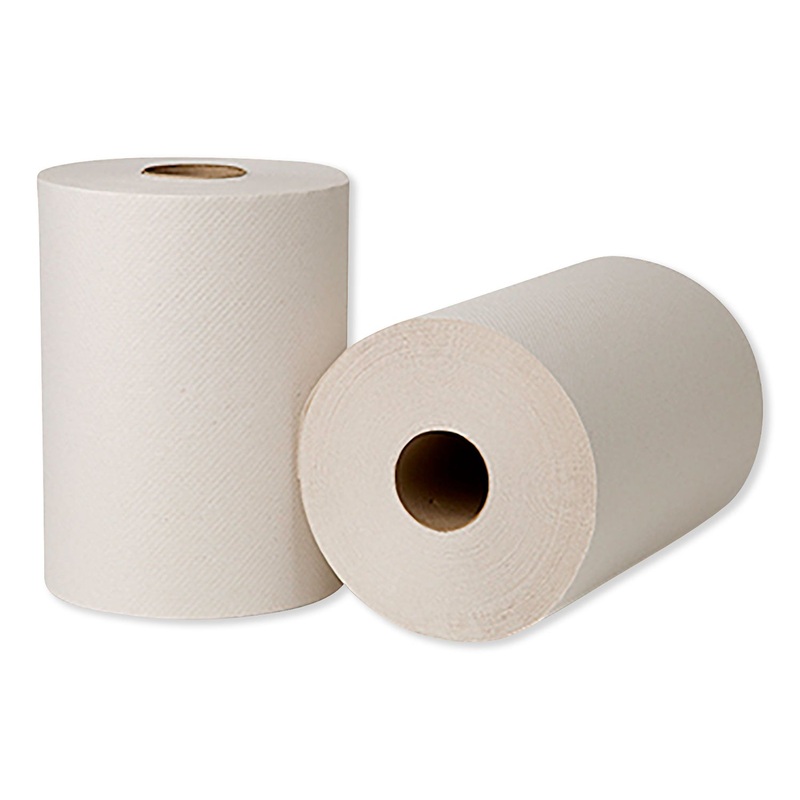 HARDWOUND ROLL TOWELS, 7.88″ X 425 FT, NATURAL WHITE