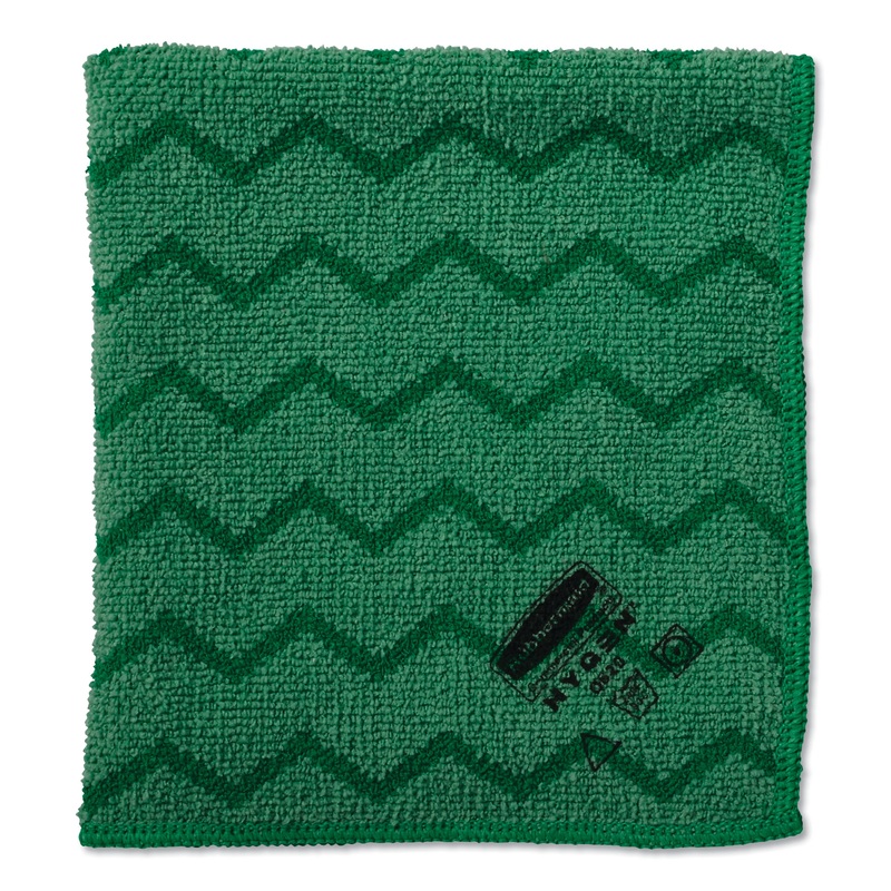HYGEN MICROFIBER CLOTH, 16″ X 16″, GREEN, 6/CARTON